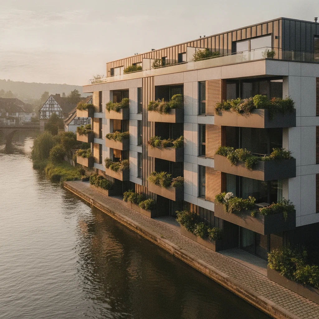 Moderne Eigentumswohnung in Hameln mit Blick auf die Weser